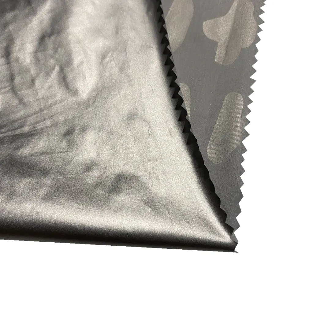 20D nylon taft stoff laminiert silber film stoff für mode jacken