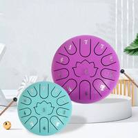 6-inch 11 Tone Steel Tongue Drum Lotus Drummer Disc Beginner Professional Percussion Instrument Suitable for Stage Performances