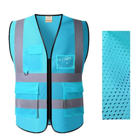 Gilet de travail réfléchissant respirant couleur bleue