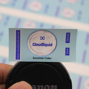 Pegatina personalizada de vinilo blanco, rollo de aceite comestible impreso a presión, pegatinas de agua - Product Image 6