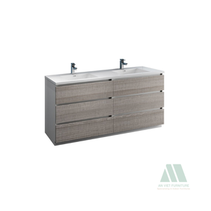 Tocadores de baño de madera maciza de roble/Pino/ACACIA clásicos modernos al por mayor servicio OEM con lavabo de cerámica fabricante vietnamita - Product Image 6