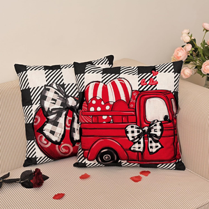 Housses de coussin imprimées personnalisées décorations de Saint Valentin <span class=keywords><strong>mots</strong></span> d'amour housse de coussin à sublimation pour filles amies - Product Image 2