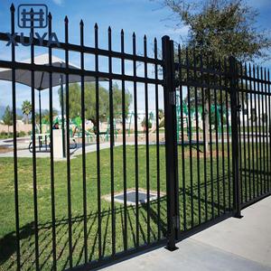 Keskin üst tasarım Anti tırmanma pas geçirmez fabrika doğrudan fiyat avantajı ile özel yükseklik Pickets galvanizli çelik çit - Product Image 4