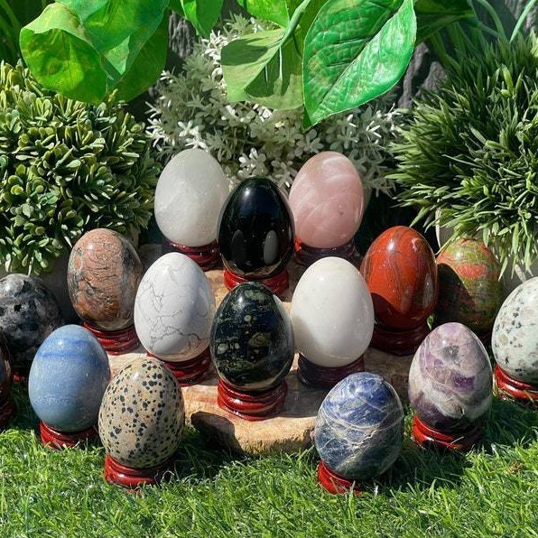 Easter Natural Crystal Egg Ornaments Pigeon Bird Egg Crafts Gift Box Packaging Made in China