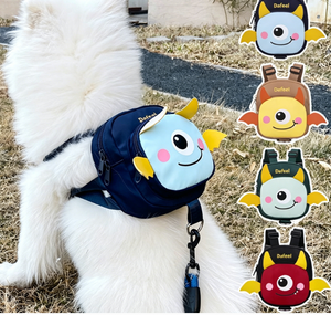 Fashion Pet <b>Dog</b> Backpack with <b>Button</b> Closure Durable Polyester with Snack Bag & Traction Rope for Small Medium <b>Dogs</b> - Product Image 1