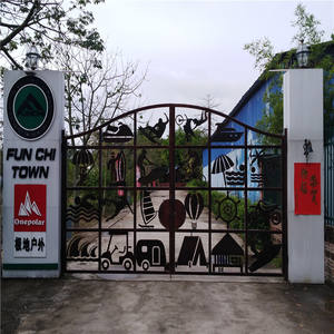 Circuit intégré Original Stock portes pliantes en fer forgé <span class=keywords><strong>portail</strong></span> de jardin - Product Image 2