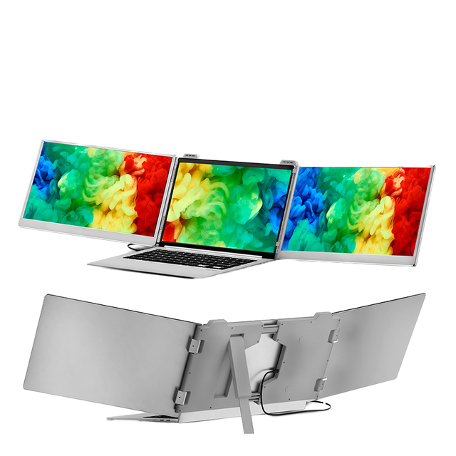 15.6 Inch FHD USB-C HD Interface Laptop Monitor IPS Dual Screen Computer 1080P Triple LCD Display NTSC 72% Color Gamut Foldable