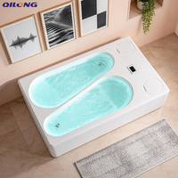 Baignoire de massage double en acrylique moderne et écologique QILONG tout-en-un pour bain froid