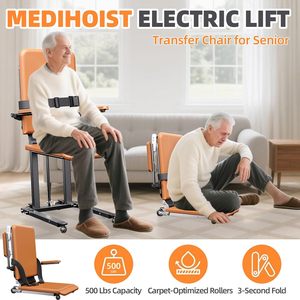 Chaise pliante à hauteur réglable et à roulettes en PU avec matériau métallique Chaise pour personnes âgées pour la maison et les hôpitaux - Product Image 3