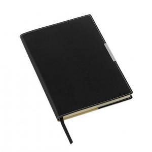 Cuaderno Negro con Cubierta Metálica, Diario Profesional para Uso en Oficina - Product Image 1