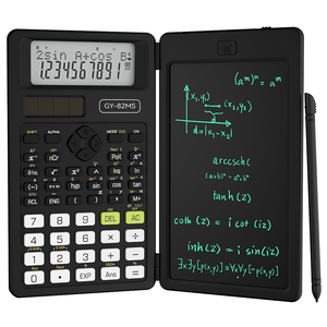 Calculatrice scientifique Newyes 82MS à 12 chiffres, solaire, électronique, pliable, rose, avec tablette d'écriture LCD et logo personnalisé - Product Image 2