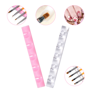 Support de rangement portable KADS à 5 trous pour stylos de nail art, en plastique acrylique, présentoir pour pinceaux à ongles, outil de manucure pour salon de beauté - Product Image 6