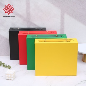 Baoren Red Handheld Gift Box One-Pc Foldable <b>Design</b> Magnetic Closure Empty Gift Box with Logo <b>Printing</b> Premium Light Luxury - Product Image 1
