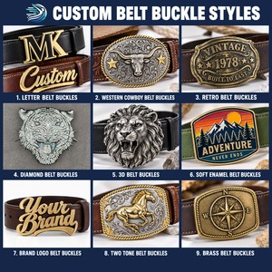 Boucle de ceinture de cowboy personnalisée en usine OEM, style western gravé, boucle en métal vintage bicolore, accessoire de ceinture - Product Image 4