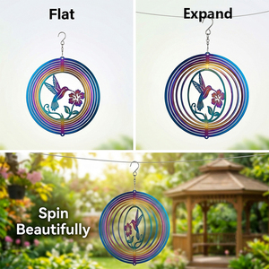 Tourniquet à vent Mandala Papillon 3D, Tourniquets à vent cinétiques rotatifs suspendus, Ornement de <span class=keywords><strong>jardin</strong></span> en métal, Tourniquet à vent découpé au laser personnalisé - Product Image 2
