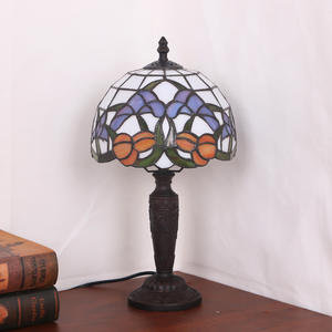 โอฮายดี ทิฟฟานี่โคมไฟตั้งโต๊ะ LED ห้องนอนสไตล์อเมริกันสร้างสรรค์เมดิเตอร์เรเนียนน่ารักไฟกลางคืนป้องกันดวงตา ABS โคมไฟตั้งโต๊ะ 20 ซม. - Product Image 3