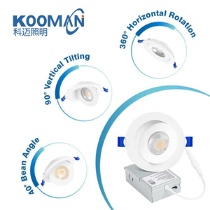 North <span class=keywords><strong>Amarica</strong></span> 4 pulgadas 5CCT cardán Led luces empotradas 360 ° + 90 ° ajustable direccional Retrofit Eyeball Can luces con Jbox - Product Image 3