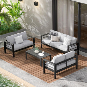 Canapé d'extérieur en acier inoxydable imperméable et crème solaire pour chambre ensoleillée, terrasse, jardin, hôtel, vente à chaud - Product Image 5