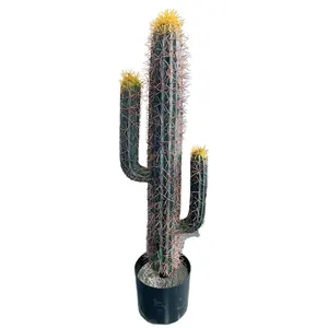 Custom Assorted Size Artificial Cactus Plant Artificial Cactus Artificial Succulents Cactus with Black Plastic Pot