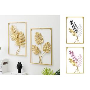 Décoration murale abstraite <span class=keywords><strong>de</strong></span> haute qualité en gros d'usine, art mural moderne coloré <span class=keywords><strong>de</strong></span> luxe pour chambre d'hôtel, décoration murale en métal en forme <span class=keywords><strong>de</strong></span> <span class=keywords><strong>feuille</strong></span> d'arbre - Product Image 6
