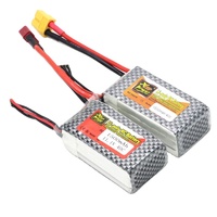 Batterie LiPo ZOP Power 11.1V 1500mAh 3S 40C Max 60C Prise XT60 Prise T pour Quadricoptère RC Drone Hélicoptère Voiture Avion