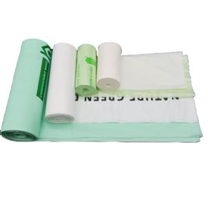 Sacs poubelle en plastique rétractable biodégradable personnalisables en direct d'usine avec plusieurs certifications environnementales - Product Image 2