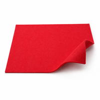 Vente en gros de sets de table rectangulaires en feutre rouge personnalisés pour restaurant, hôtel, maison, cuisine, décoration de table