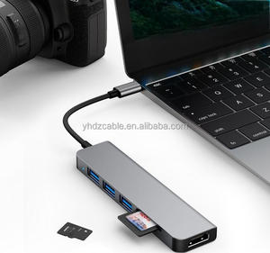 USB3.<span class=keywords><strong>0</strong></span> Hub Loại C Mở Rộng Cho Apple Máy Tính Xách Tay Chuyển Đổi 6 Trong 1 Dock Đầu Đọc Thẻ - Product Image 4