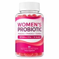 Probiotiques pour femmes Supplément de prébiotiques Extrait de canneberge Gommes probiotiques vaginaux pour l'équilibre digestif et le PH des femmes