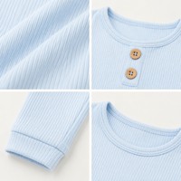 Ensemble de pyjama en tricot côtelé pour enfants 220GSM certifié GOTS OEKO-TEX en viscose de bambou biologique à manches longues 2 pièces pour enfants