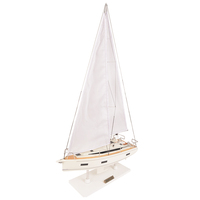 Modèle de voilier artisanal OMH Bavaria C-42 Y216 L40, coque en cèdre peinte, voiles en tissu, pour décoration nautique, objet de collection