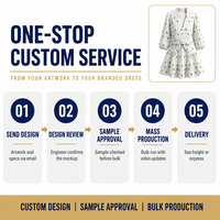 Robe midi personnalisée pour femme, imprimé palmiers, col en V, manches bouffantes, ceinture à nouer, vente en gros, impression personnalisée, usine OEM ODM