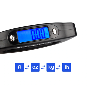 Balanza electrónica portátil de 110lb de doble unidad, construcción de acero, pantalla LED retroiluminada, LCD ABS de grado militar para control de equipaje OEM - Product Image 5