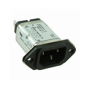 Brand Connectors 6609008-1 <strong>EJH</strong> Corcom Power Entry Connector Receptacle Male Blades IEC 320-C14 66090081 Panel Mount Flange - Product Image 1
