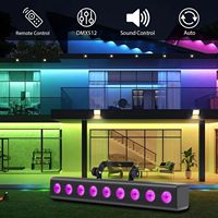 Barra de Luz LED RGB de 9 Leds para Pared, Control Remoto DMX512, Luz Lineal de Colores Cambiantes para Decoración de Fiestas y Discotecas