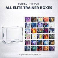Boîtier Acrylique Moderne d'Usine Directe pour Cartes TCG ETB Elite Trainer Box, avec Couvercles Magnétiques, Étui Protecteur en Acrylique pour Cadeau