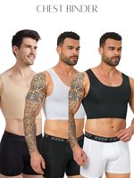 Débardeur gainant sans couture en maille respirante pour hommes, idéal pour les personnes transgenres FTM, pour dissimuler la gynécomastie