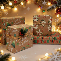 Papier d'emballage kraft brun 0,43x3m pour Noël, anniversaire, emballage de fleurs, fleuristes, rouleau de papier de soie