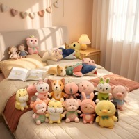 Assortiment de mini-jouets en peluche animaux, porte-clés décoratifs pour bébés, petits animaux en peluche en vrac, prix de carnaval, éducatifs, unisexe