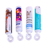 Tubo de Embalaje Vacío Personalizado de Aluminio y Plástico con Tapa de Rosca Abatible, Ecológico, para Pasta de Dientes y Pestañas Postizas