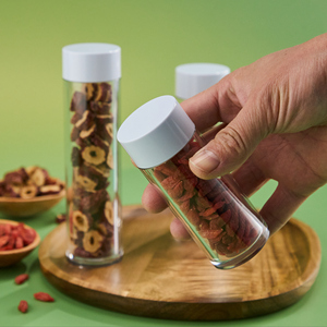 Прозрачные пластиковые флаконы для кормов для животных, цилиндрические бутылки для капсул и таблеток на 30 и 60 капсул - Product Image 2