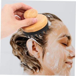 Peigne en bambou naturel, brosse démêlante douce pour le cuir chevelu, brosse lissante ronde en bois pour la croissance des cheveux - Product Image 3