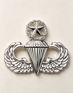 Insignia de Paracaidista Personalizada de Metal, Insignia de Maestro Paracaidista, Pin Conmemorativo en Relieve 3D - Product Image 1