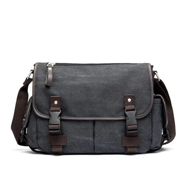 Wholesale Outdoor Bag Nylon Canvas Casual Men's Messenger Travel Simple Style Shoulder Bag