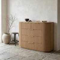 Armoire de rangement en bois moderne, meubles minimalistes, commode à 5 tiroirs, armoire de rangement de haute qualité au design classique et champêtre