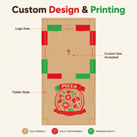 Boîte à pizza à emporter personnalisée avec logo, fabriquée par un fabricant puissant
