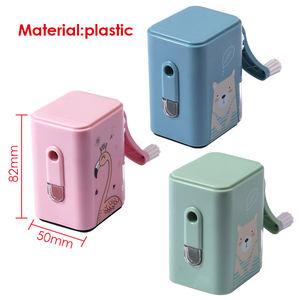 Foska simpatico cartone animato fenicottero e orsetto stampato temperamatite in plastica sicuro e pulito per il taglio a matita regalo - Product Image 2