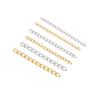 Catena di Estensione Impermeabile in Acciaio Inossidabile Placcato <span class=keywords><strong>Oro</strong></span> 18K PVD da 5cm per Collane e Bracciali, Forniture per Creazione di Gioielli Fai-da-Te, Vendita all'Ingrosso - Product Image 6