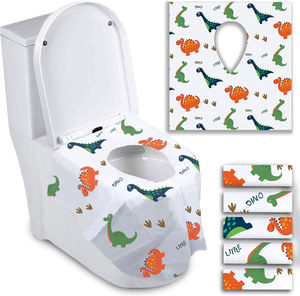 Housses de siège de toilette jetables imperméables de grande taille avec impression personnalisée non-tissé pour enfants 2 couches de film PE imperméable - Product Image 1