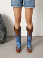 Bottes de cowgirl western personnalisées CHENO avec logo pour femmes, Halloween, OEM, à bout pointu